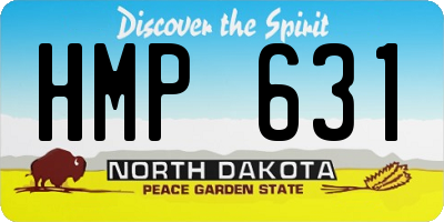 ND license plate HMP631