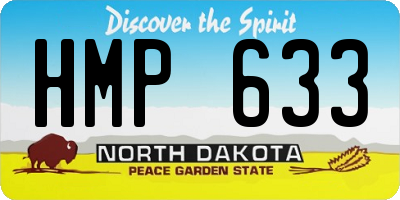 ND license plate HMP633