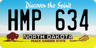 ND license plate HMP634