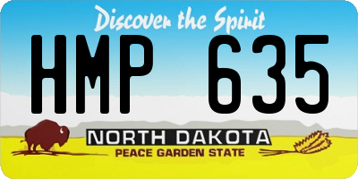 ND license plate HMP635