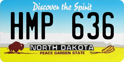 ND license plate HMP636