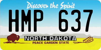 ND license plate HMP637