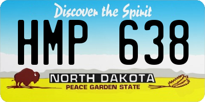 ND license plate HMP638