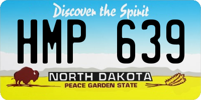 ND license plate HMP639