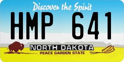 ND license plate HMP641