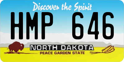ND license plate HMP646