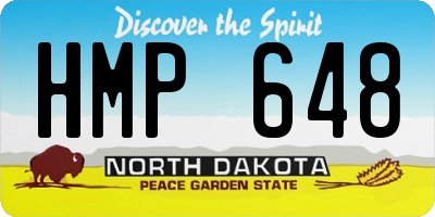 ND license plate HMP648