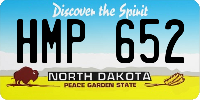 ND license plate HMP652