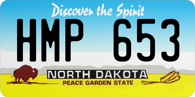 ND license plate HMP653