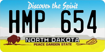 ND license plate HMP654