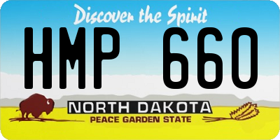 ND license plate HMP660