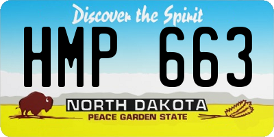 ND license plate HMP663