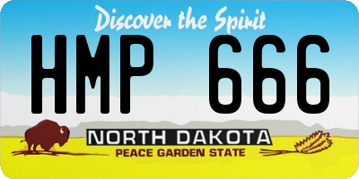 ND license plate HMP666
