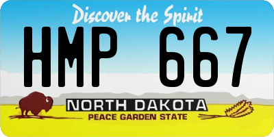 ND license plate HMP667