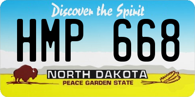 ND license plate HMP668