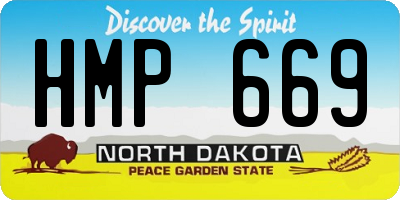 ND license plate HMP669