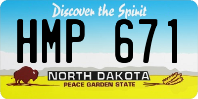 ND license plate HMP671