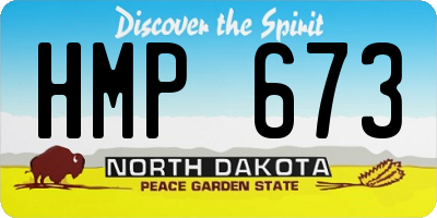 ND license plate HMP673