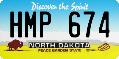 ND license plate HMP674
