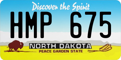 ND license plate HMP675