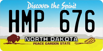 ND license plate HMP676