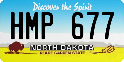 ND license plate HMP677