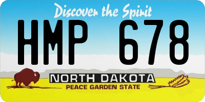 ND license plate HMP678