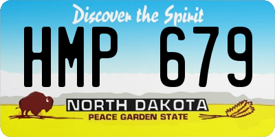 ND license plate HMP679