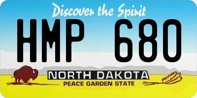 ND license plate HMP680