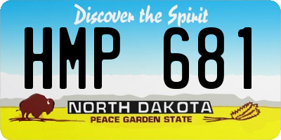 ND license plate HMP681