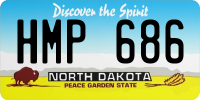 ND license plate HMP686