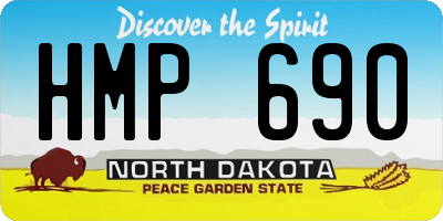 ND license plate HMP690