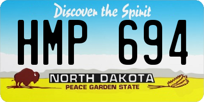 ND license plate HMP694