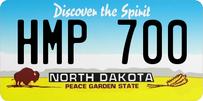 ND license plate HMP700