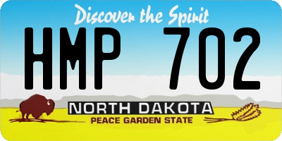 ND license plate HMP702