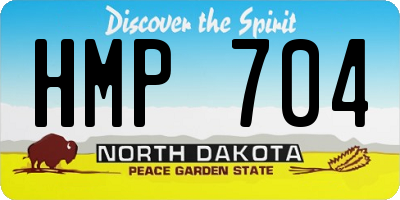ND license plate HMP704