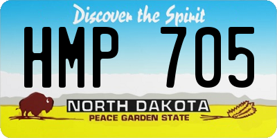 ND license plate HMP705