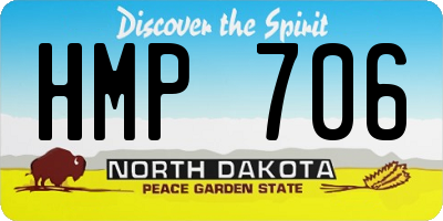 ND license plate HMP706