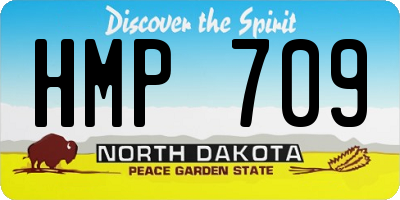 ND license plate HMP709