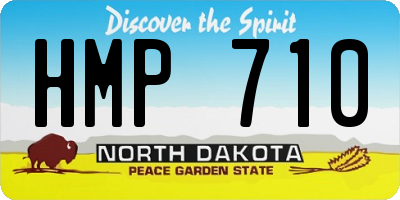 ND license plate HMP710