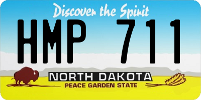 ND license plate HMP711