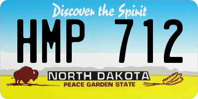 ND license plate HMP712