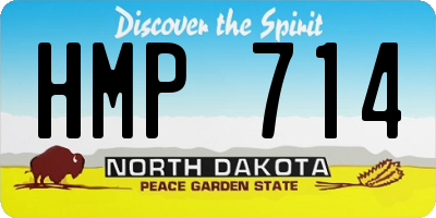 ND license plate HMP714
