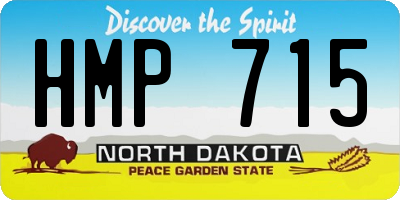 ND license plate HMP715