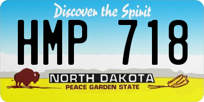 ND license plate HMP718