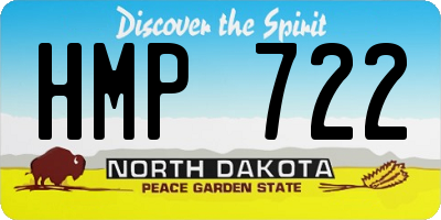 ND license plate HMP722