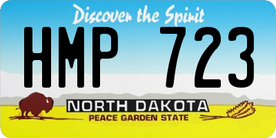 ND license plate HMP723