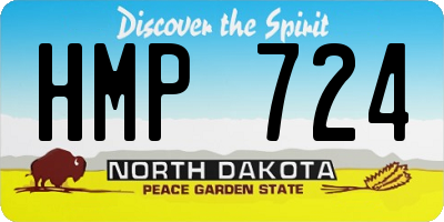 ND license plate HMP724