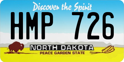 ND license plate HMP726