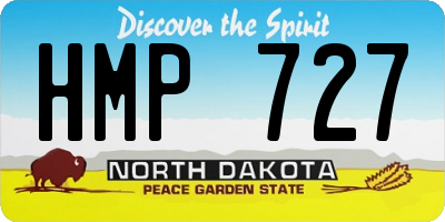 ND license plate HMP727